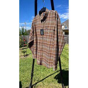 Local Boy Outfitters Zeigler Stretch Flannet Shirt 3XL NWT Plaid Outdoorsman